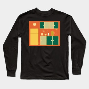Retro Tea in the kitchen Long Sleeve T-Shirt